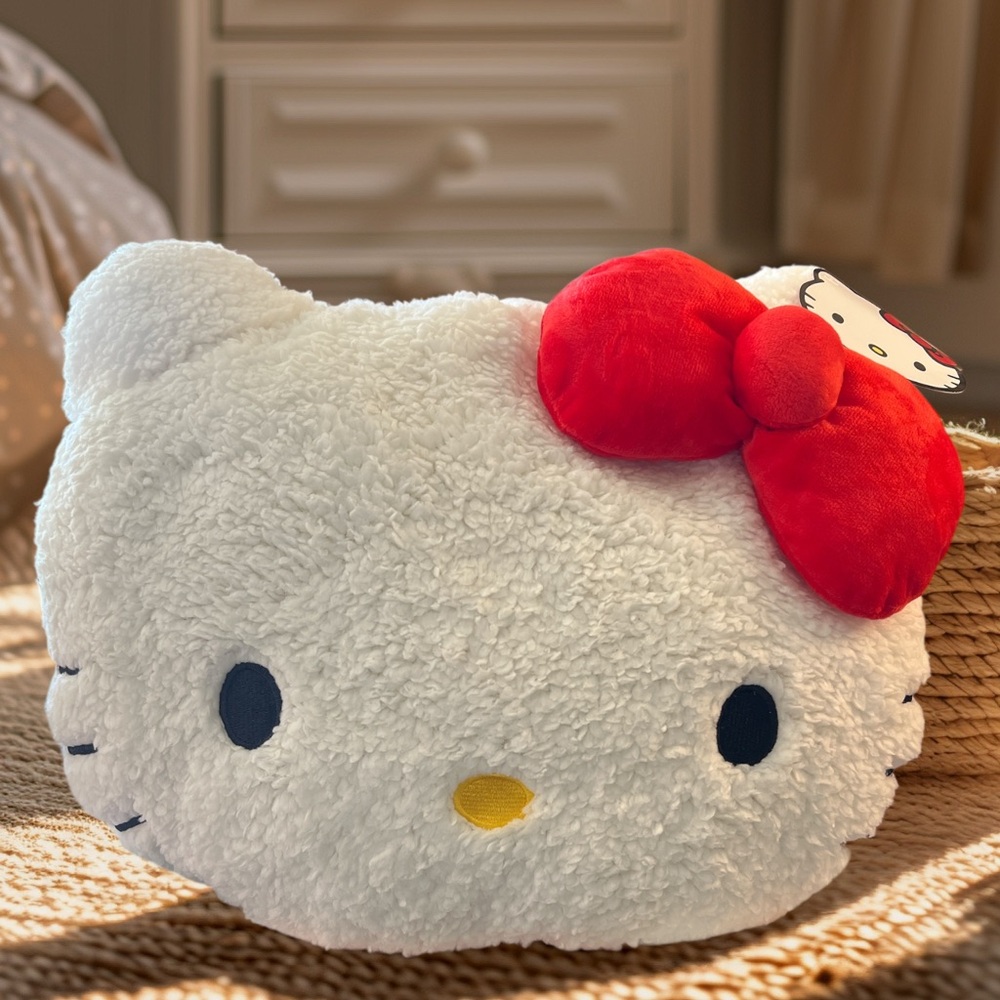 Sanrio White and Red Hello Kitty Plush Pillow